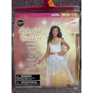Celestial Goddess Halloween girl Medium 8-10 costume brand new unused